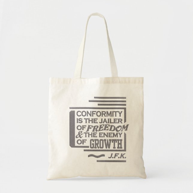 JFK quote bag - choose style & color (Front)