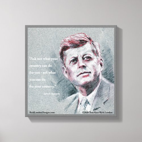 JFK  Quote Canvas Print