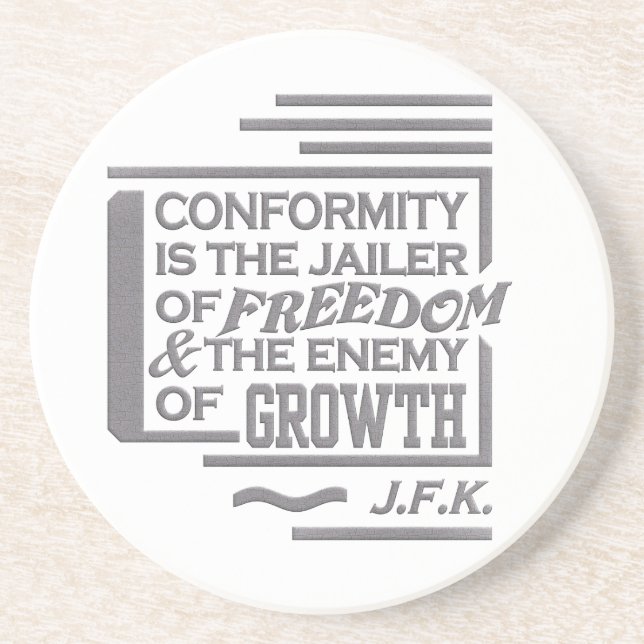 JFK quote coaster (Front)