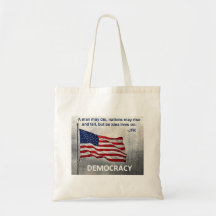 JFK Quote Democracy American Flag Design