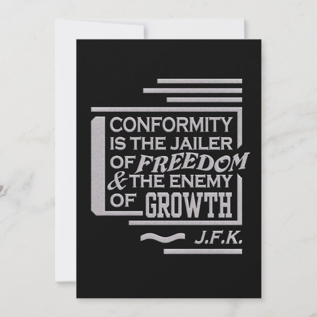 JFK quote invitation (Front)