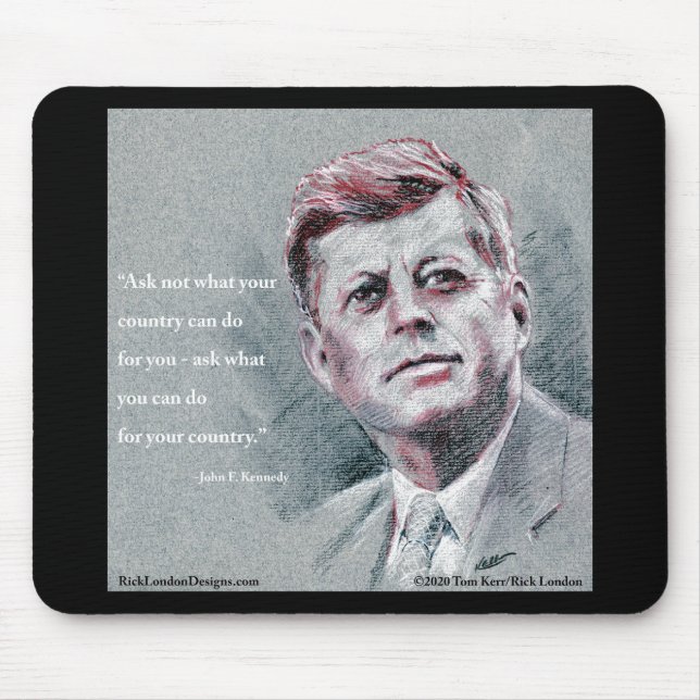 JFK & Quote Mouse Pad (Front)