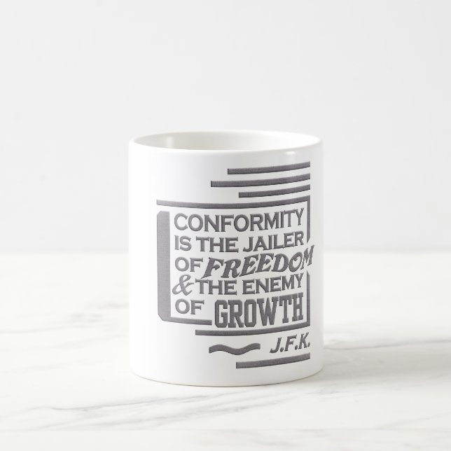 JFK quote mug - choose style & color (Center)