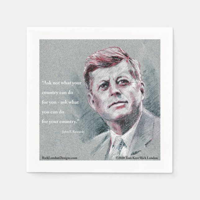 JFK & Quote Napkins (Front)