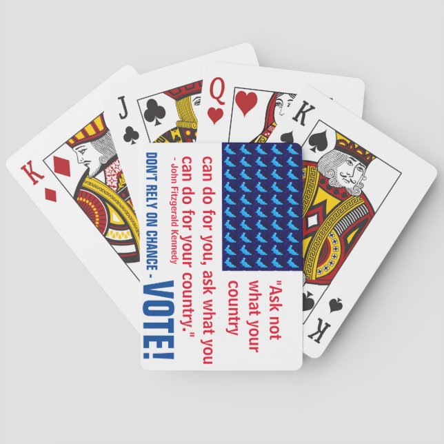 JFK Quote Playing Cards (Back)