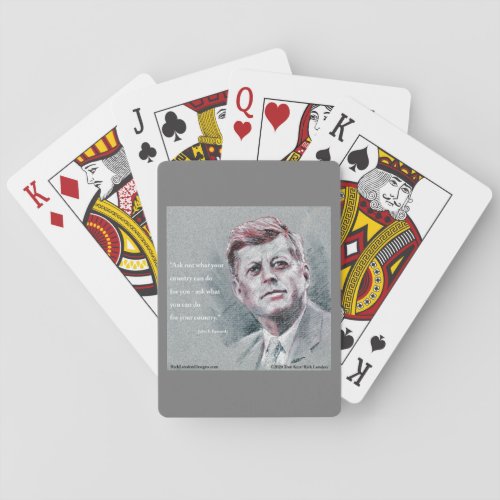 JFK  Quote Poker Cards