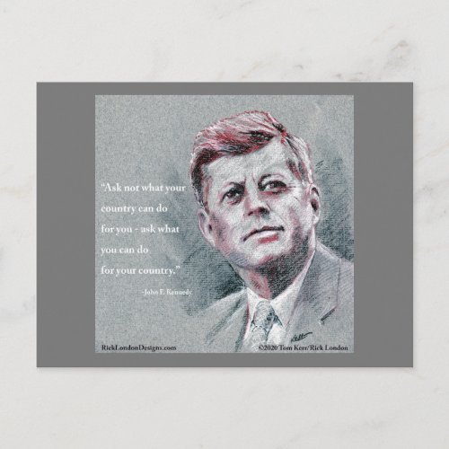 JFK  Quote Postcard