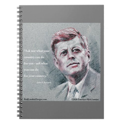 JFK  Quote spiral Notebook