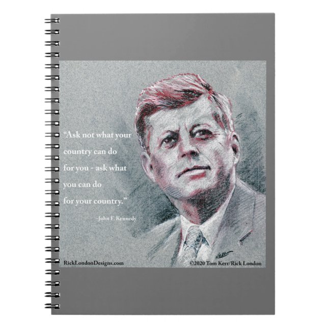 JFK & Quote spiral Notebook (Front)