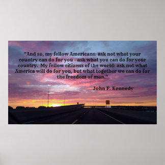 JFK Quotes Poster