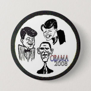 JFK/RFK/BHO Caricature Button