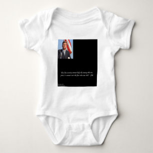 JFK Saving The Rich & Poor Quote Baby Bodysuit