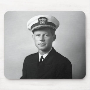 JFK Wearing His Navy Uniform Mouse Pad