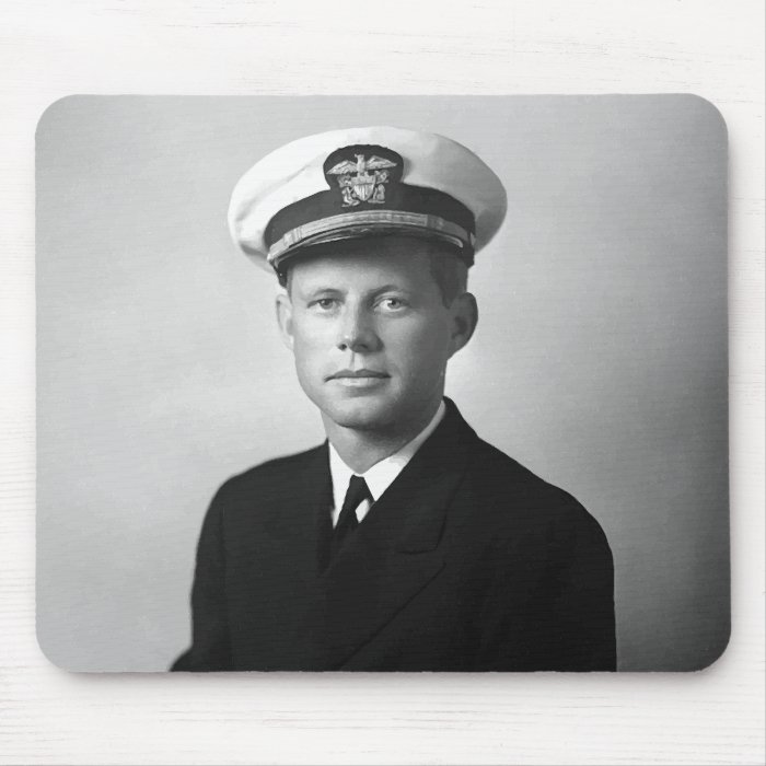 JFK Wearing His Navy Uniform Mousepads