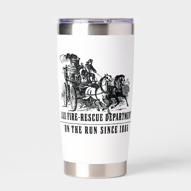 JFRD “On the Run Since 1886” Tumbler (Front)