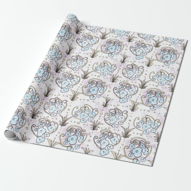 JG Art Nouveau Wrapping Paper (Unrolled)