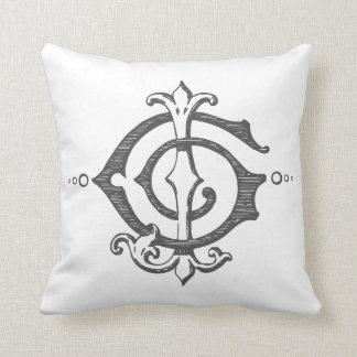 JG-GJ Monogram Pillow