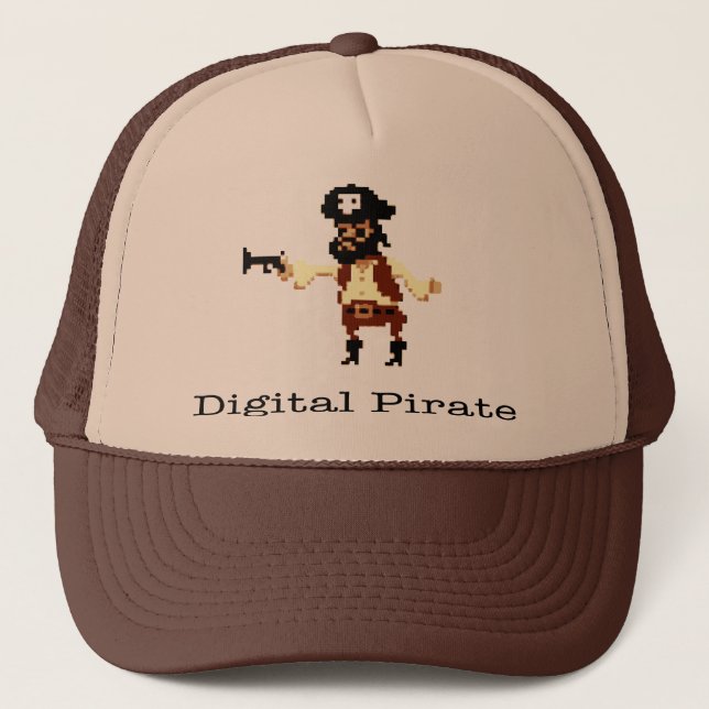 JGD - Digital Pirate Trucker Hat (Front)