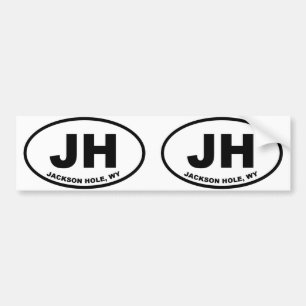 JH Jackson Hole Wyoming Bumper Sticker