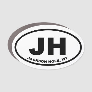 JH Jackson Hole Wyoming Car Magnet