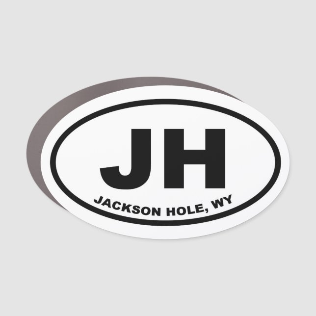 JH Jackson Hole Wyoming Car Magnet (Front)