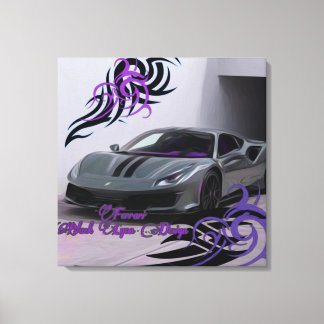 Jhgf oil Black Lyon design Canvas Print