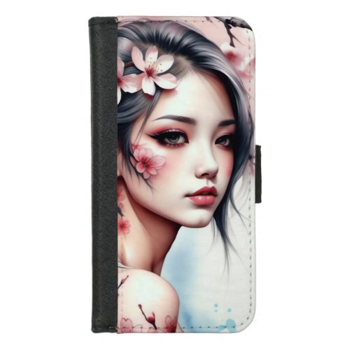 Jian Cherry Blossom Tattoo Wallet Case