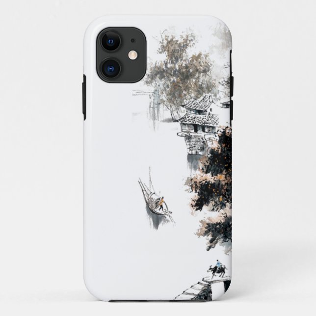 Jiangnan Scenic Chinese Landscape Brush Painting Case-Mate iPhone Case (Back)