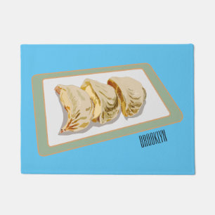 Jiaozi / Chinese dumplings cartoon illustration Doormat