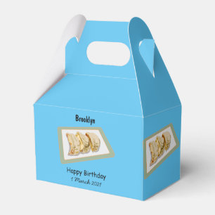 Jiaozi / Chinese dumplings cartoon illustration Favor Boxes