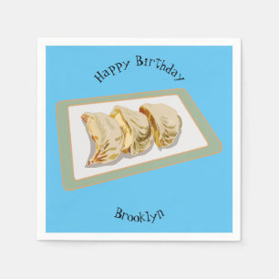 Jiaozi / Chinese dumplings cartoon illustration Napkins