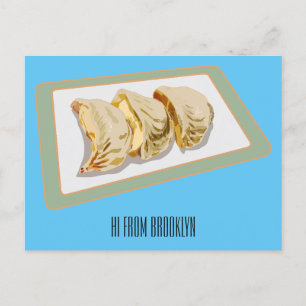 Jiaozi / Chinese dumplings cartoon illustration Postcard
