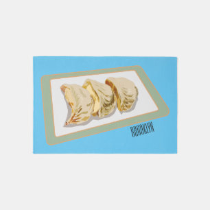 Jiaozi / Chinese dumplings cartoon illustration Rug