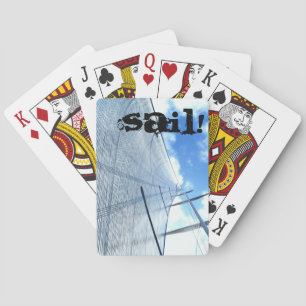 Jib Sail and Mast Picture Poker Cards