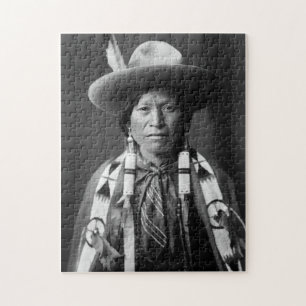 Jicarilla Apache Cowboy - Edward S. Curtis 1905 Jigsaw Puzzle