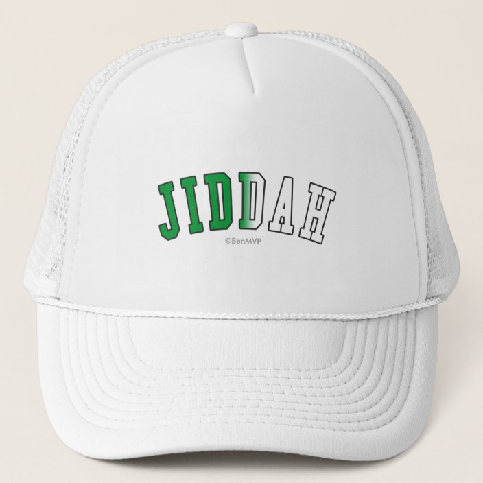 Jiddah in Saudi Arabia National Flag Colors Hat