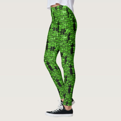 JIG SAW PUZZLE GREEN LEGGINGS