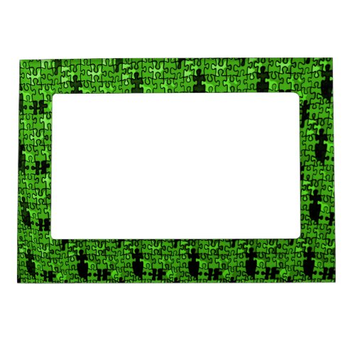 JIG SAW PUZZLE_GREEN MAGNETIC FRAME