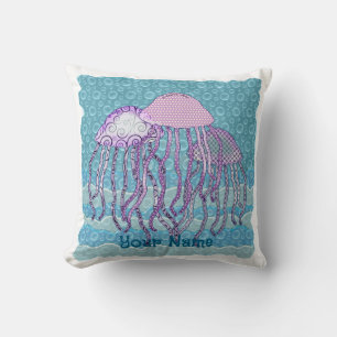 Jiggly Jellyfish Throw Pillow