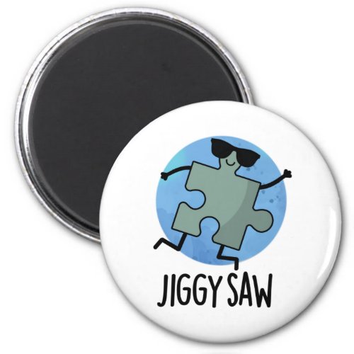 Jiggy Saw Funny Dancing Jigsaw Puzzle Pun Magnet
