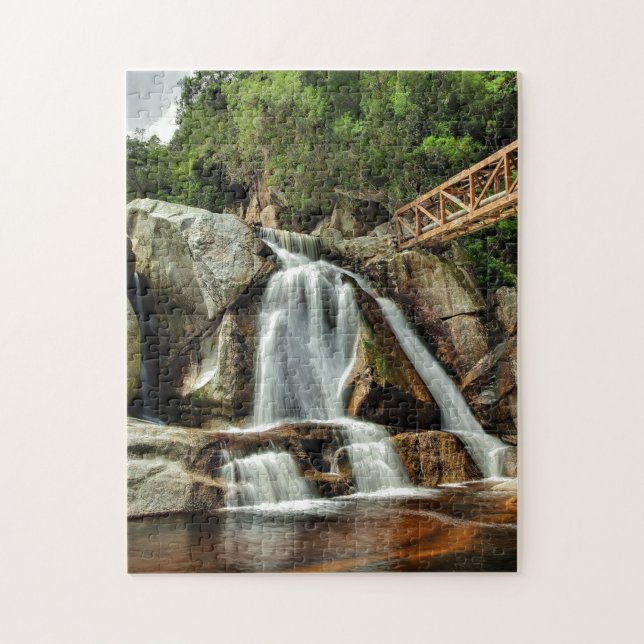 Jigsaw  Africa  Waterfall  Orange Water. Puzzle (Vertical)