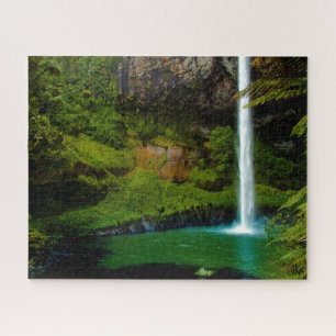 Jigsaw Bridal Veil Fall New Zealand. Jigsaw Puzzle