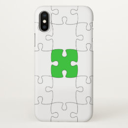 Jigsaw Custom iPhone X Glossy Case