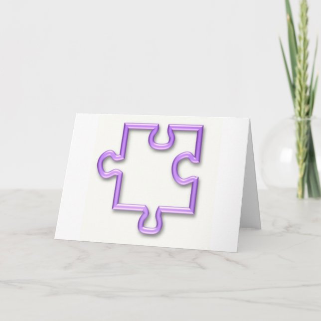 Jigsaw Cutout Greeting Card (Front)