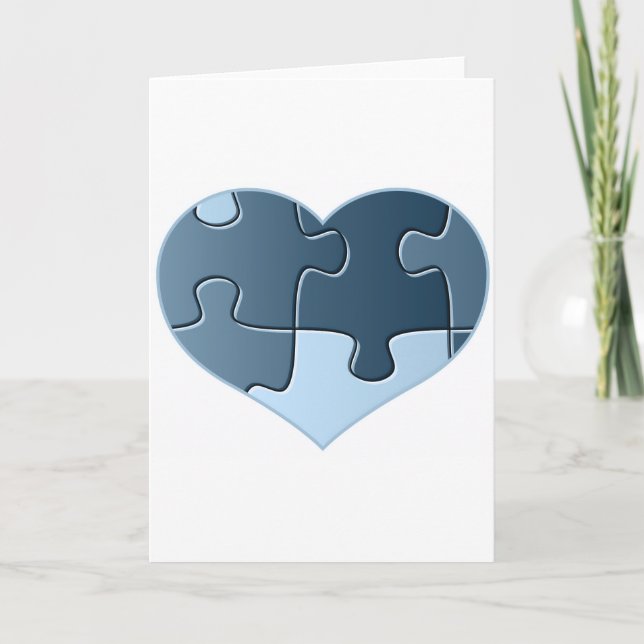 Jigsaw Heart Greeting Card (Front)