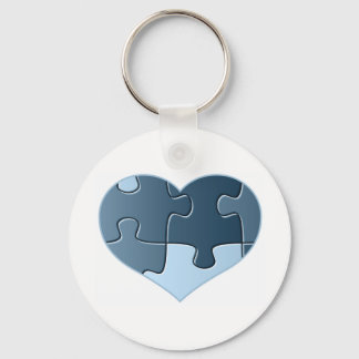 Jigsaw Heart Keychain