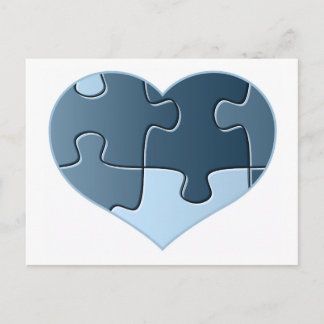 Jigsaw Heart Postcard