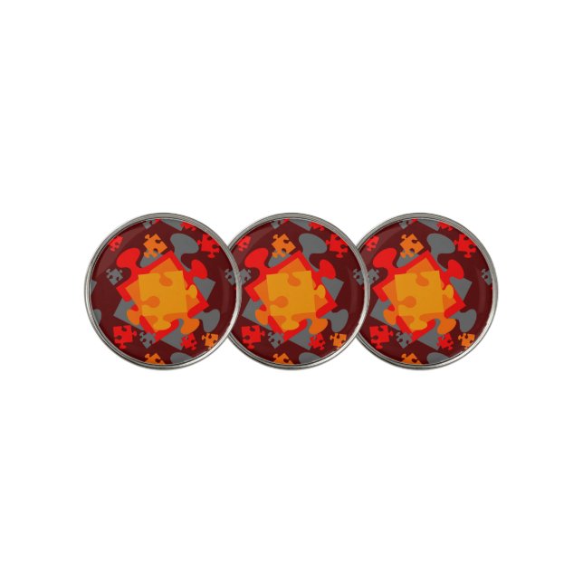 Jigsaw Jumble Golf Ball Marker (3 Up)