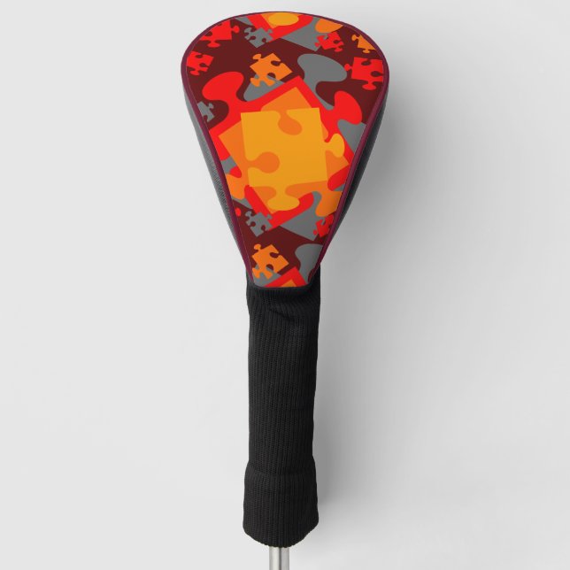 Jigsaw Jumble Golf Head Cover (Front)