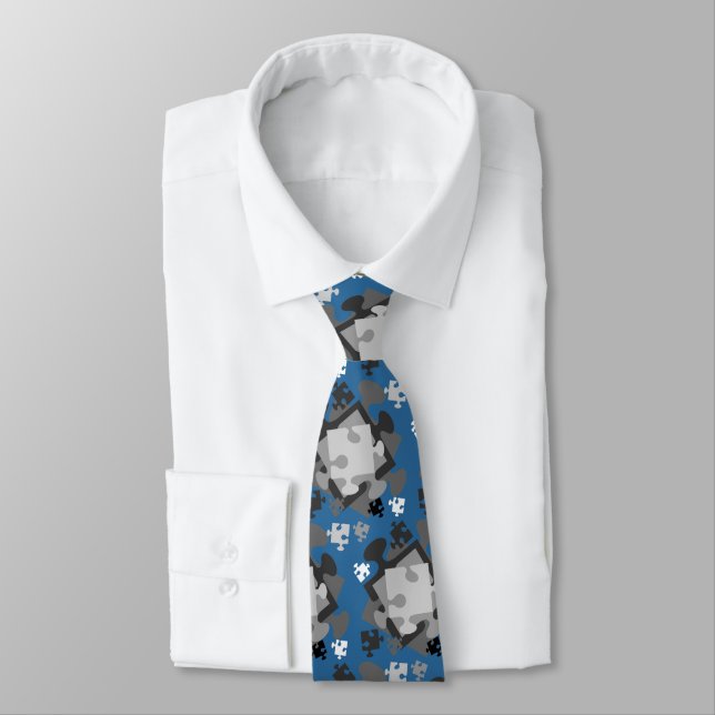 Jigsaw Jumble Neck Tie (Tied)